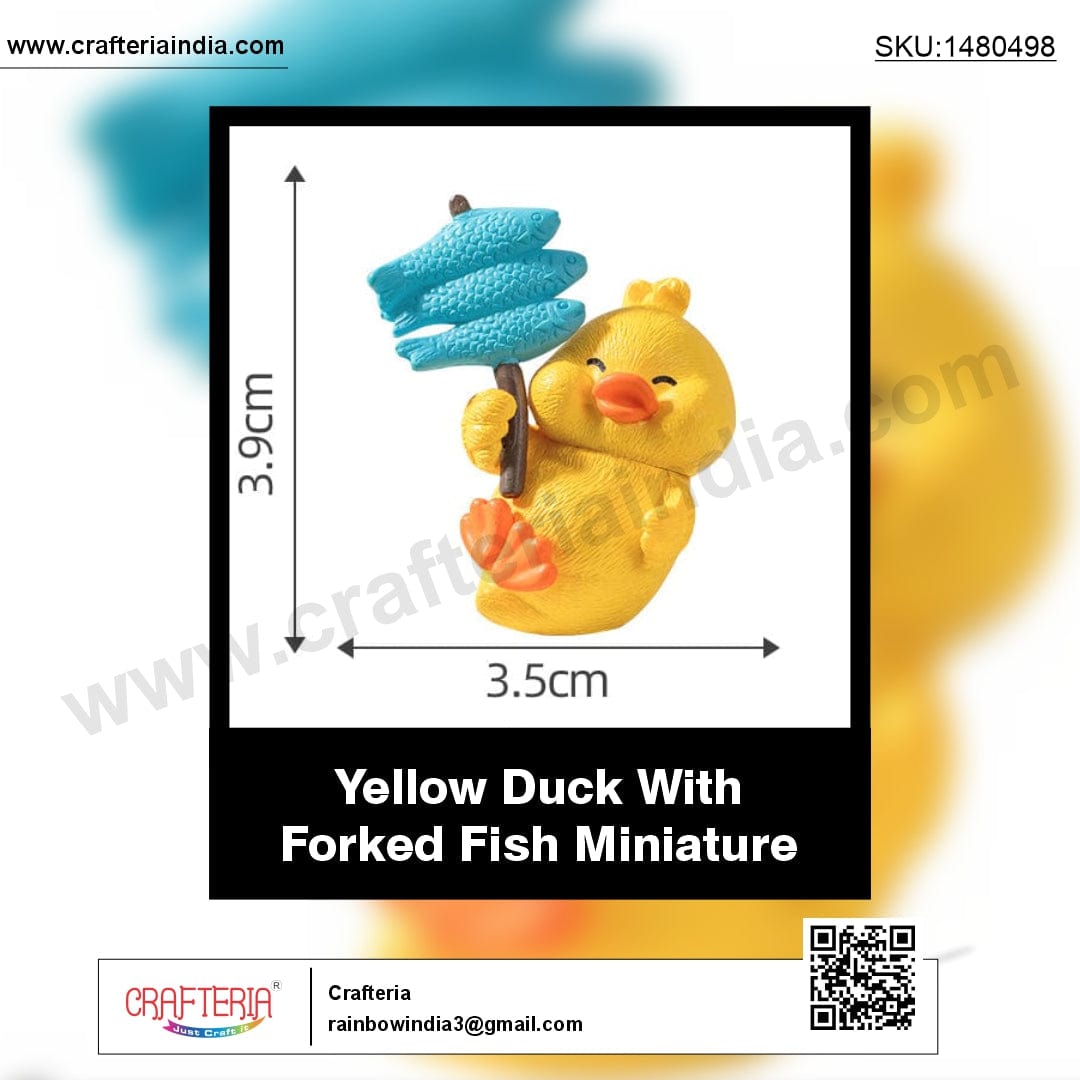Yellow Duck With Forked Fish