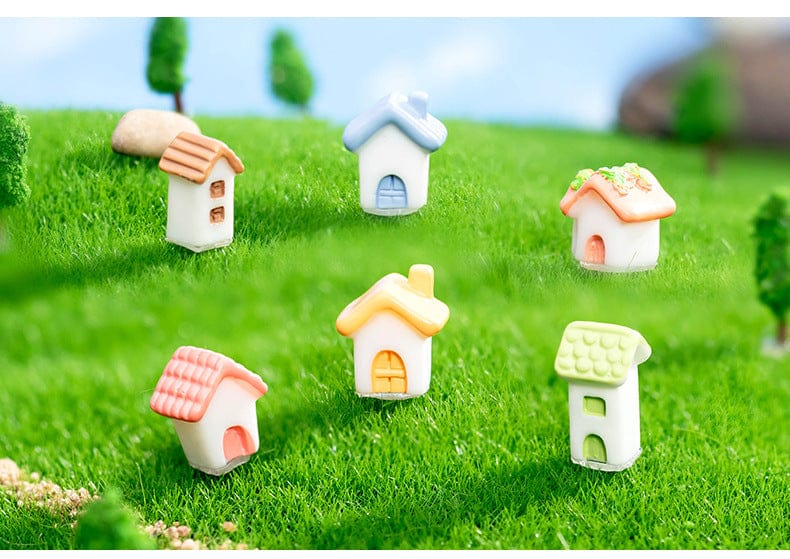 6Pcs Mini House Miniatures