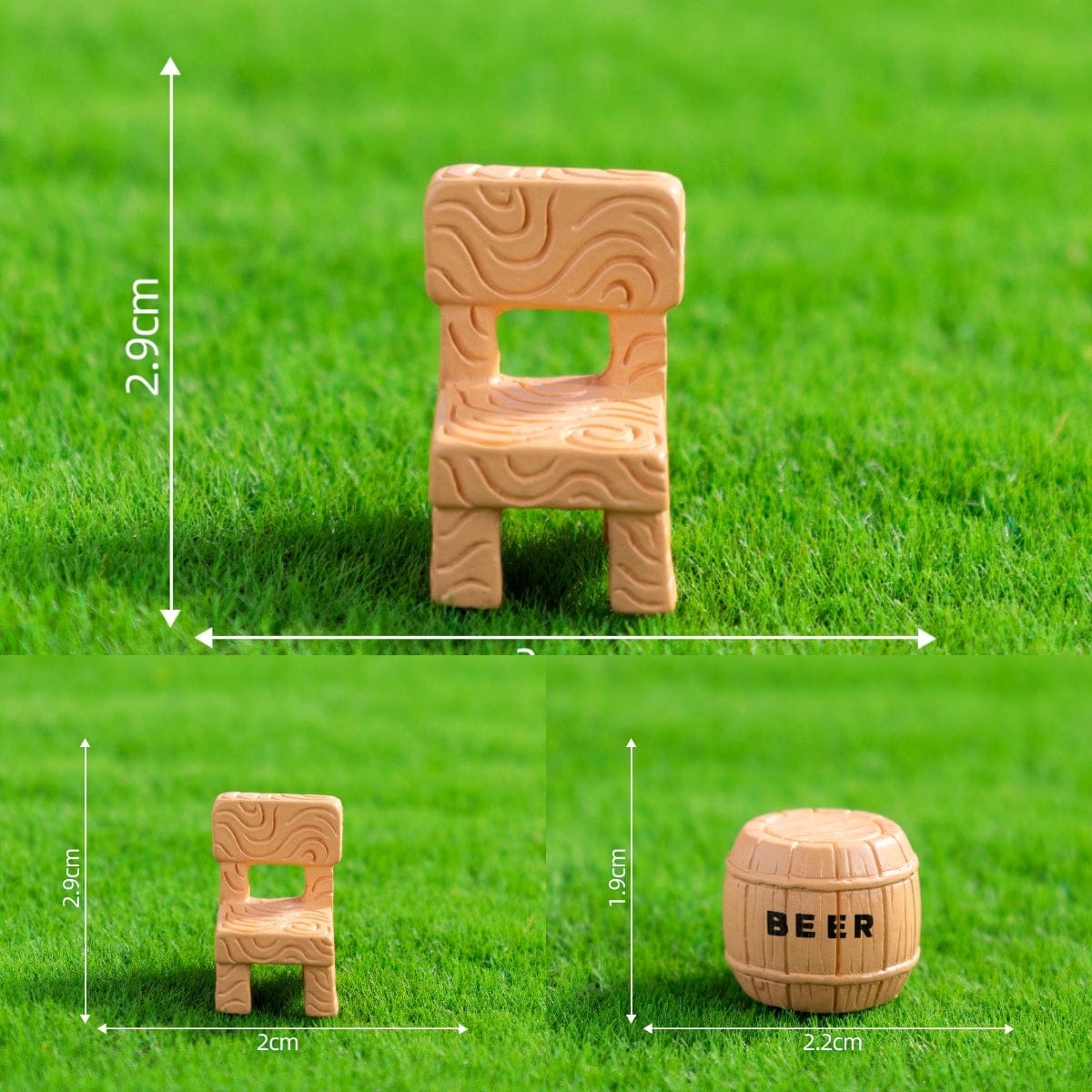 Chair Table & Planter Miniature