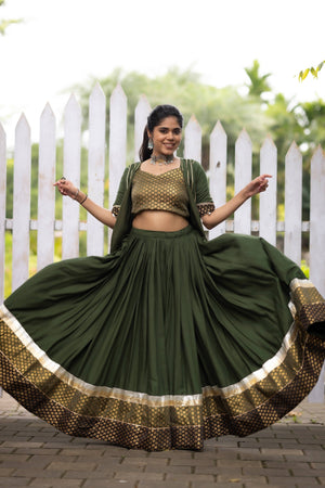 Hanch Navratri Mehendi Lehenga Set