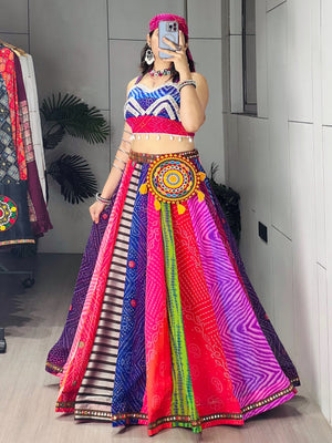 Hanch Navratri Multicolor Rangili Lehenga Set