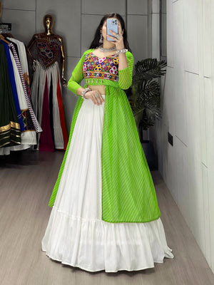 Hanch Navratri Printed Kurti Lehenga Set