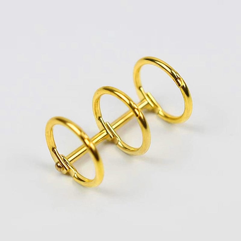 3 Layer Book Binding Ring Gold (4PCS)