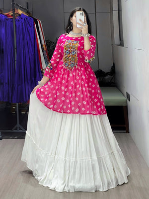 Hanch Navratri Pink Megha Lehenga Set