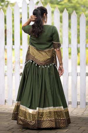 Hanch Navratri Mehendi Lehenga Set