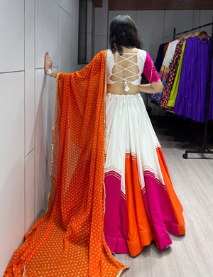 Navratri Orange Gulaboo Lehenga Set