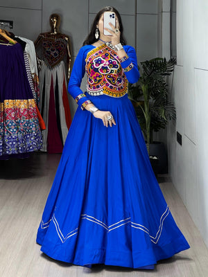 Hanch Navratri Royal Blue Star Lehenga Set