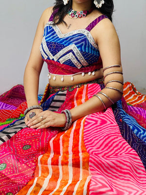 Hanch Navratri Multicolor Rangili Lehenga Set