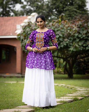 Hanch Navratri Purple Megha Lehenga Set