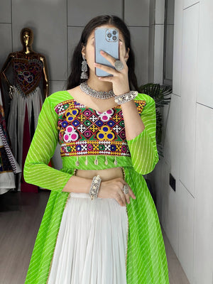 Hanch Navratri Printed Kurti Lehenga Set