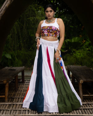 Hanch Navratri Multicolor Rangili Lehenga Set