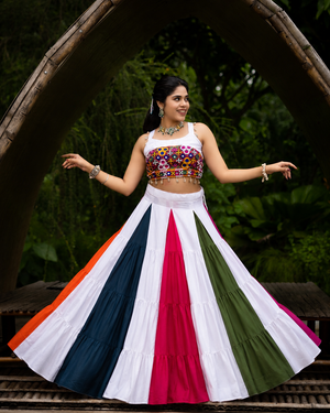 Hanch Navratri Multicolor Rangili Lehenga Set