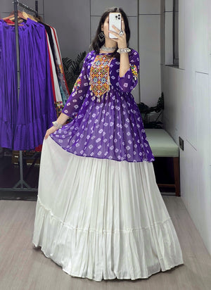 Hanch Navratri Purple Megha Lehenga Set