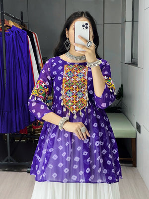 Hanch Navratri Purple Megha Lehenga Set