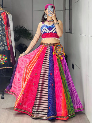 Hanch Navratri Multicolor Rangili Lehenga Set