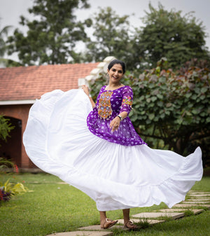 Hanch Navratri Purple Megha Lehenga Set