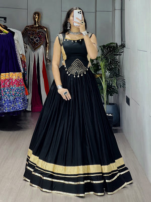 Navratri Black Ambaa Lehenga Set
