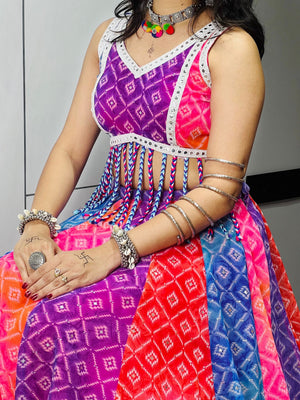 Hanch Navratri Tara Lehenga Set