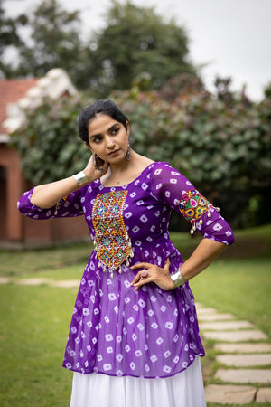 Hanch Navratri Purple Megha Lehenga Set