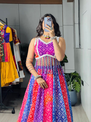 Hanch Navratri Tara Lehenga Set