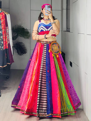 Hanch Navratri Multicolor Rangili Lehenga Set