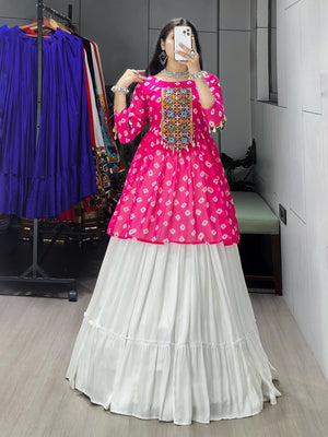Hanch Navratri Pink Megha Lehenga Set