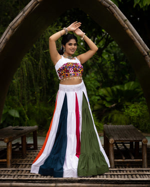 Hanch Navratri Multicolor Rangili Lehenga Set