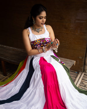 Hanch Navratri Multicolor Rangili Lehenga Set
