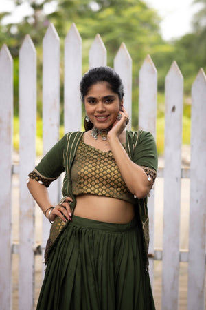 Hanch Navratri Mehendi Lehenga Set