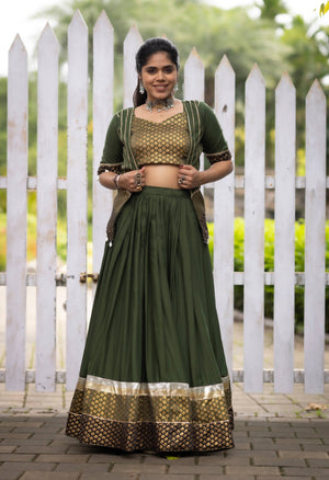 Hanch Navratri Mehendi Lehenga Set