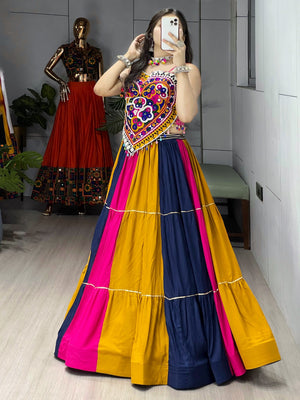 Hanch Navratri Multicolor Vaalam Lehenga Set