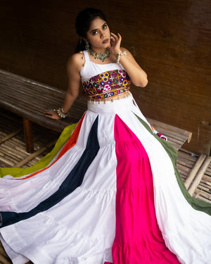 Hanch Navratri Multicolor Rangili Lehenga Set