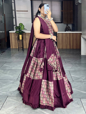 Hanch Navratri Wine Sajni Lehenga Set