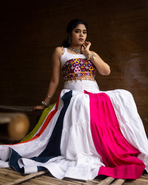 Hanch Navratri Multicolor Rangili Lehenga Set