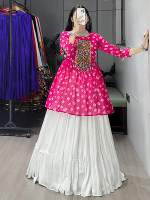 Hanch Navratri Pink Megha Lehenga Set