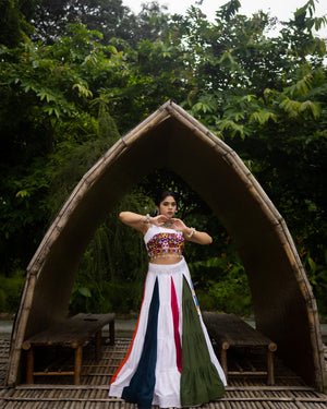 Hanch Navratri Multicolor Rangili Lehenga Set