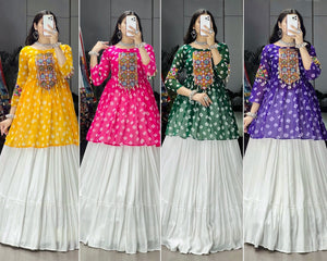 Hanch Navratri Green Megha Lehenga Set