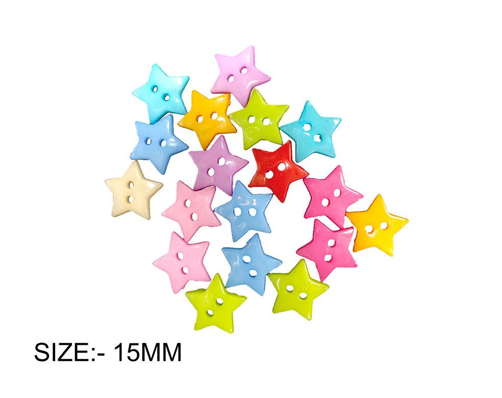 Star Colourful Button