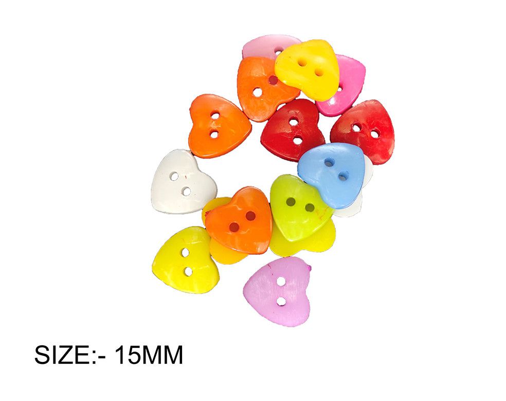 Ballon Heart Colourful Button