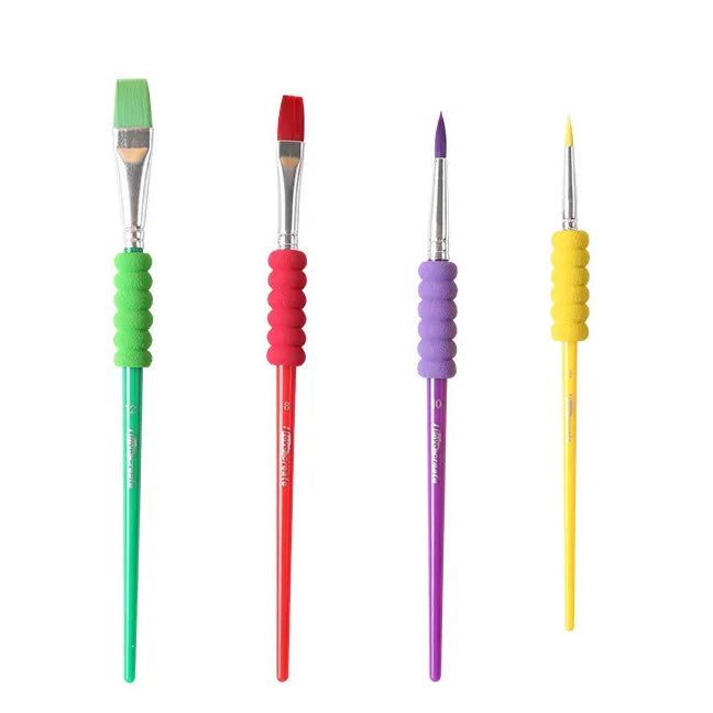 4 Pcs Brush Set Eva Grip