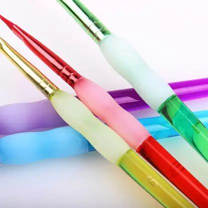 5 Pc Flat Brush Set Nylon Grip