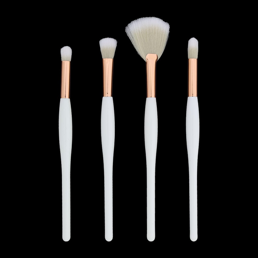 4 in 1 Makeup Art Brush set With White Handle