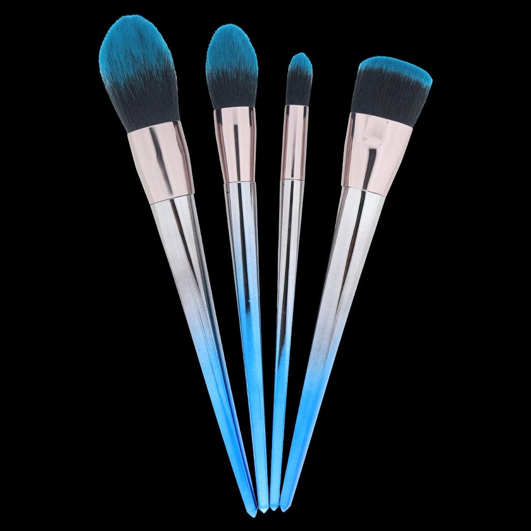 4 in 1 Blue-black gradient soft Makeup Art brushes set
