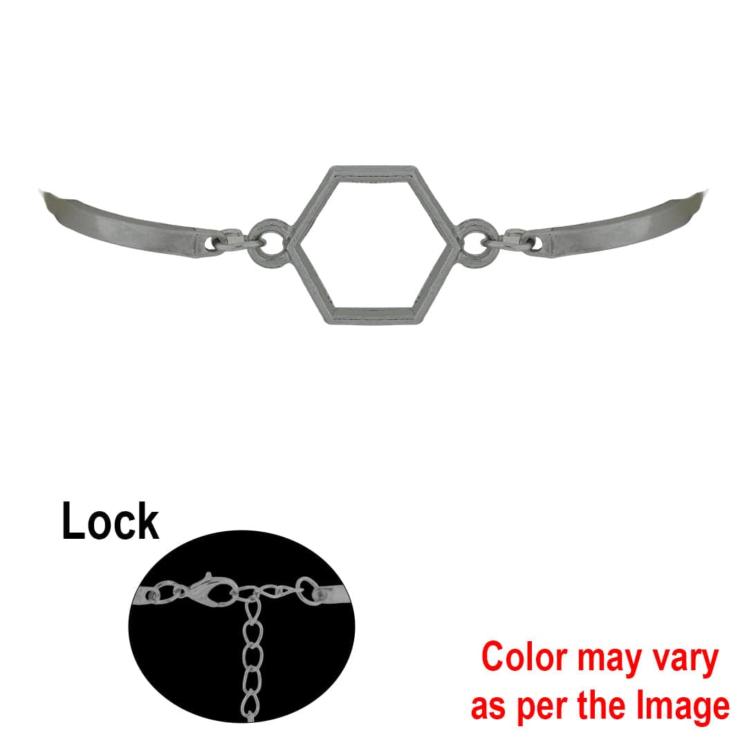 1Pc Hexagon Bracelet Bezels