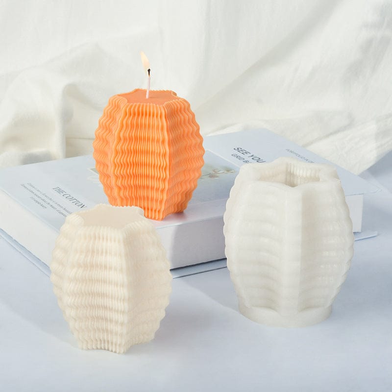 Wavy Striped Star Shape Candle Handmade Mould