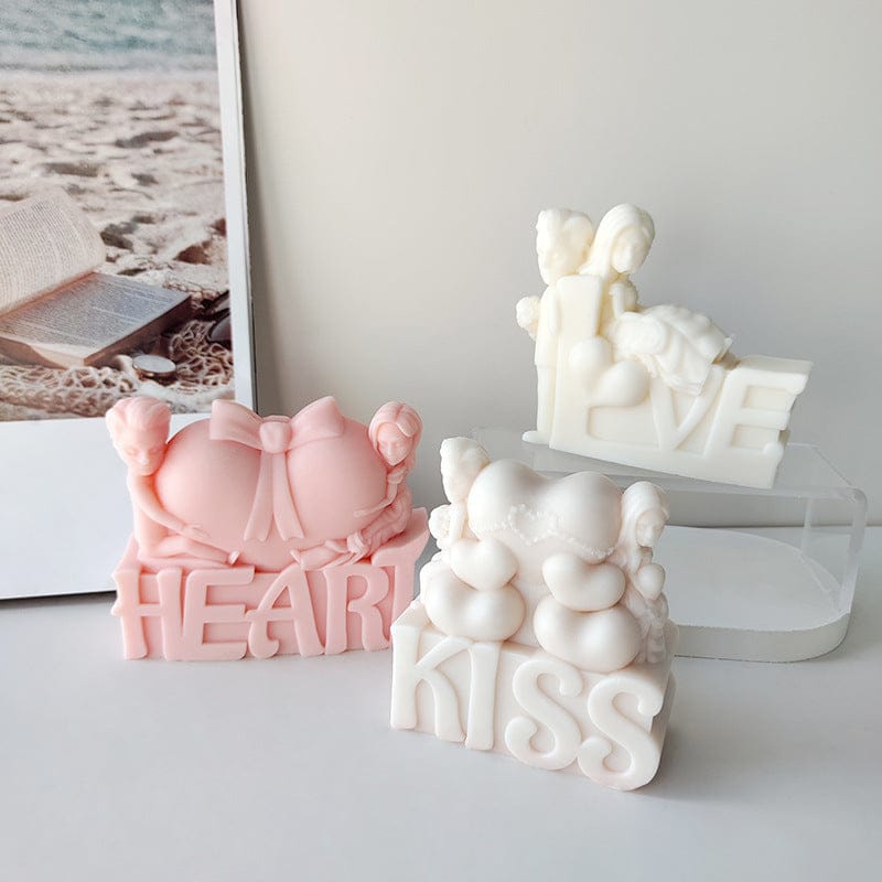 Kiss Themed Craft Candle Handmade Mould