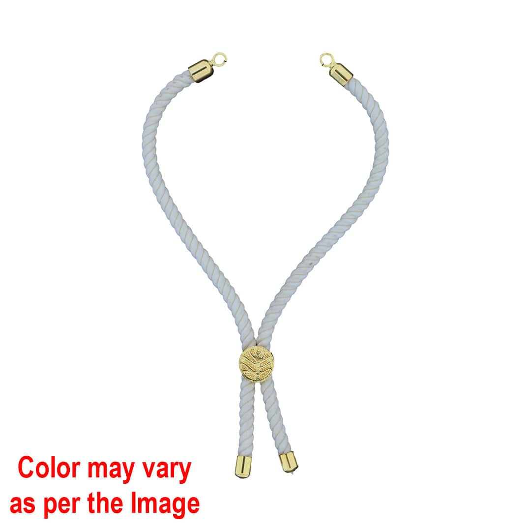 Colour Rope Bracelet with Gold Accents and Centerpiece