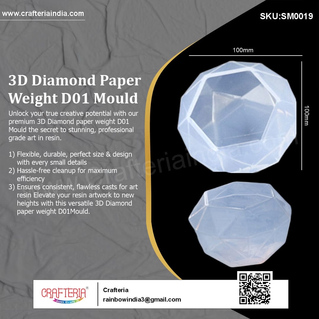 3D Diamond Paper Weight D01 Mould