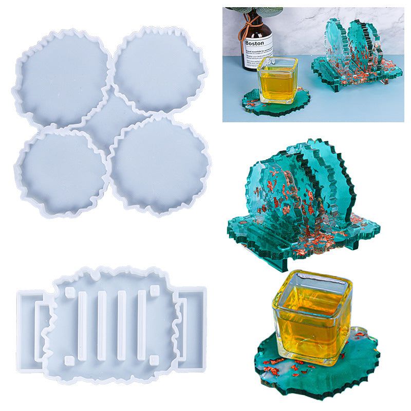 4 Cavity Round Agate Coaster Mould