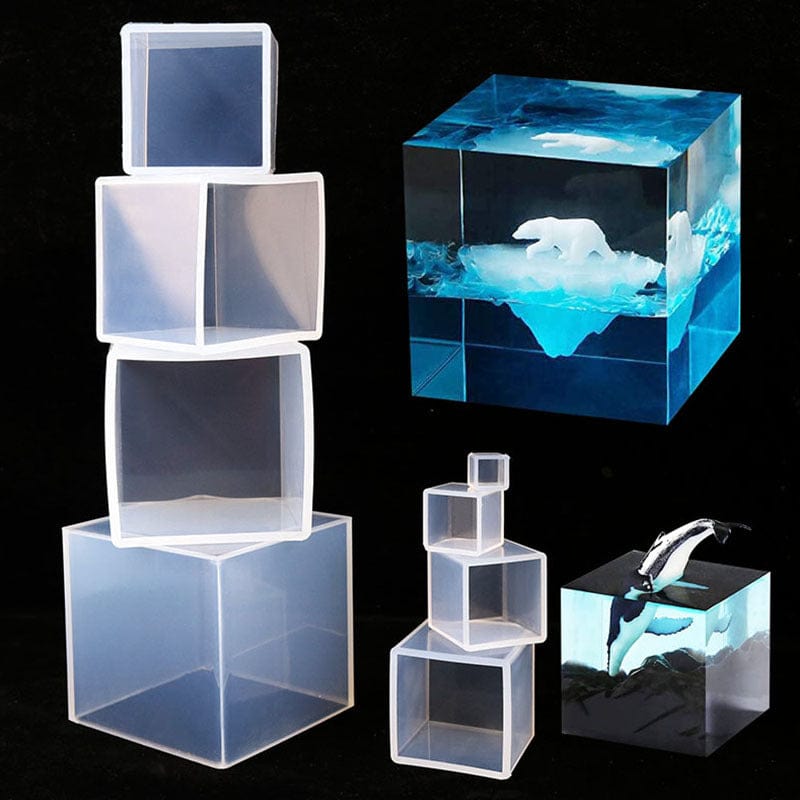 5 Pcs Cube Casting & Paper Weight Mould